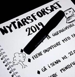 blok med nytårsforsæt